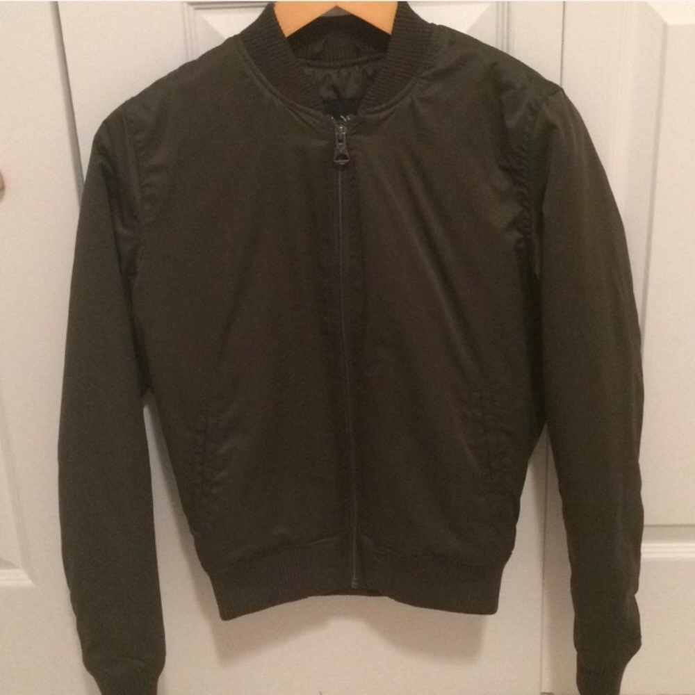 American Eagle Olive Green Bomber Jacket
